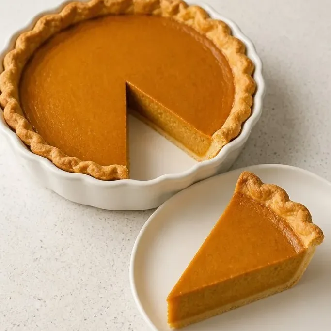 Creamy Pumpkin Custard Pie with a Buttery Crust Pumpkin Custard Pie