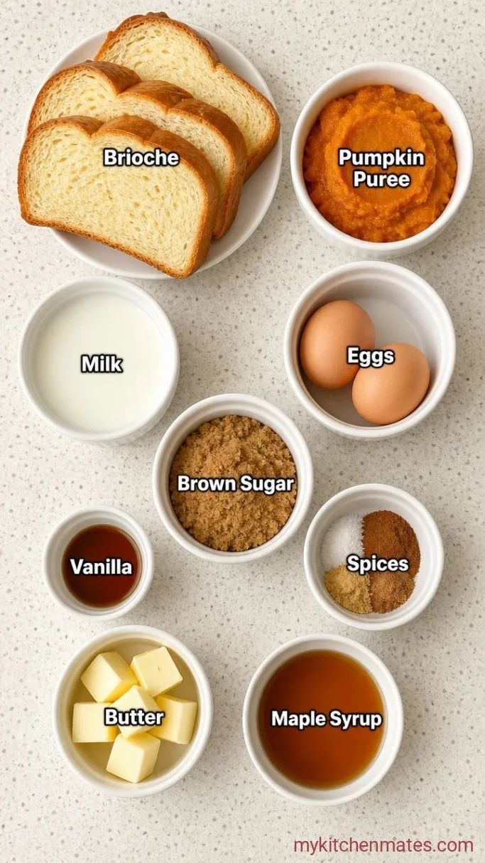 Pumpkin French Toast with Crispy Edges Ingredients