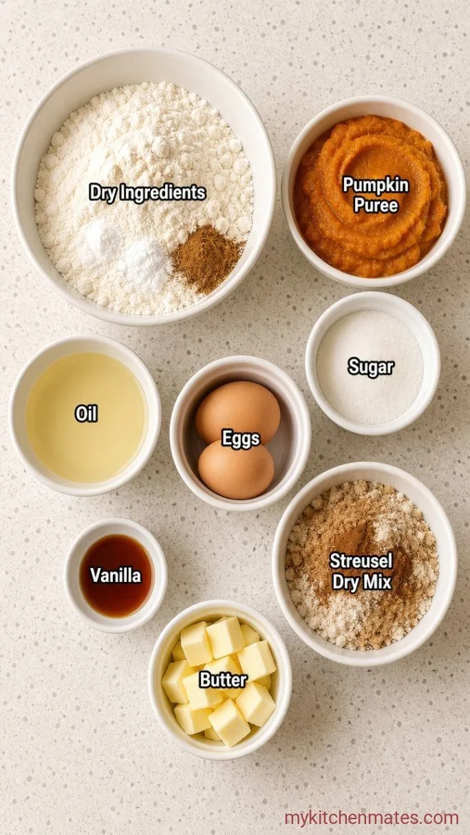 Moist Pumpkin Muffins (Ready in 30 Minutes) Ingredients