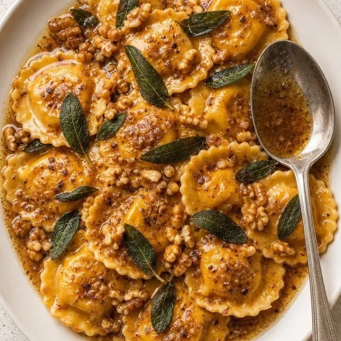 Sage Brown Butter Sauce for Pumpkin Ravioli Pumpkin Ravioli Sauce