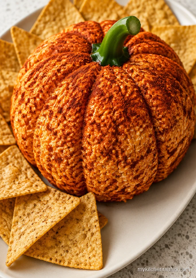 13 Spooky Halloween Party Finger Foods for Your Bash Pumpkin Shaped Cheeseball