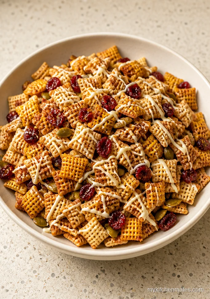 Pumpkin Spice White Chocolate Fall Chex Mix