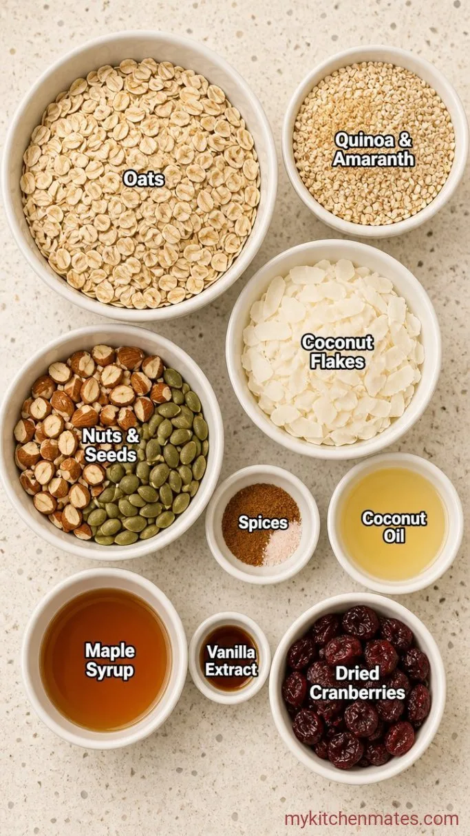 Homemade Ancient Grain Granola (Purely Elizabeth Copycat) Ingredients