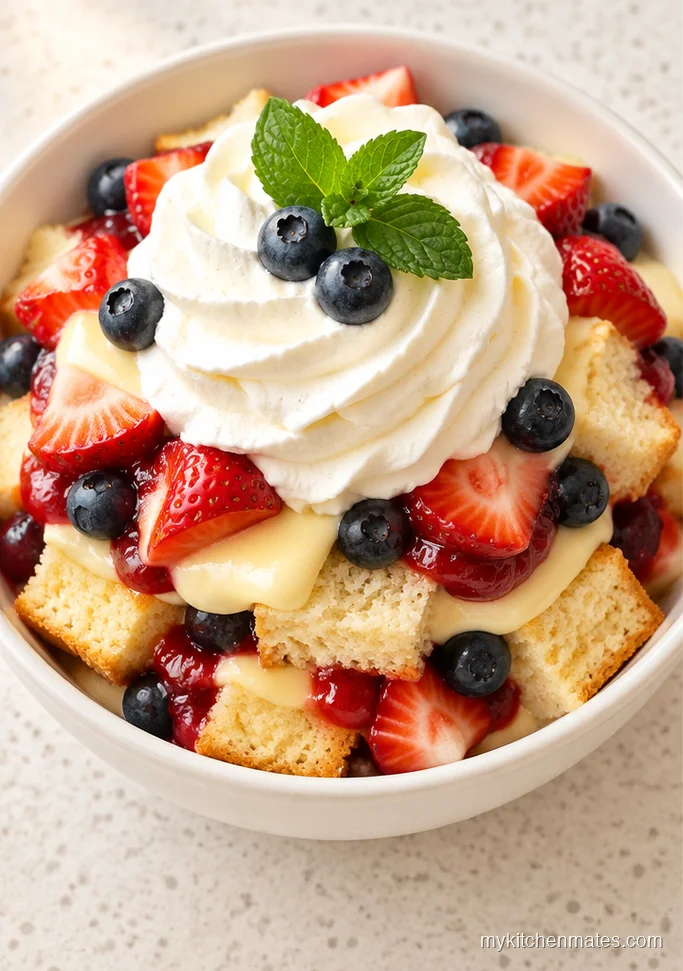Quick Berry Trifle With Vanilla Custard