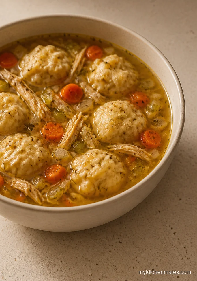 Quick Rotisserie Chicken and Dumpling Soup