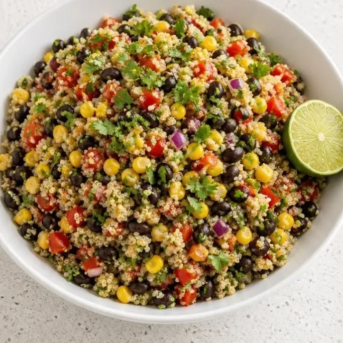 Meal-Prep Quinoa Black Bean Salad with Lime Dressing Quinoa Black Bean Salad