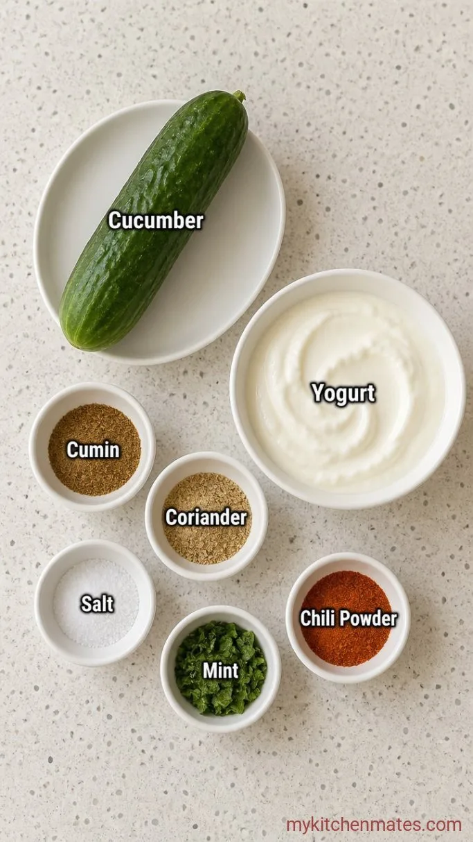 10-Minute Indian Cucumber Raita Recipe Ingredients