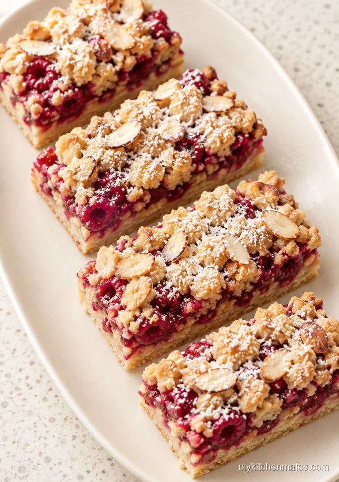 Raspberry Almond Streusel Bars