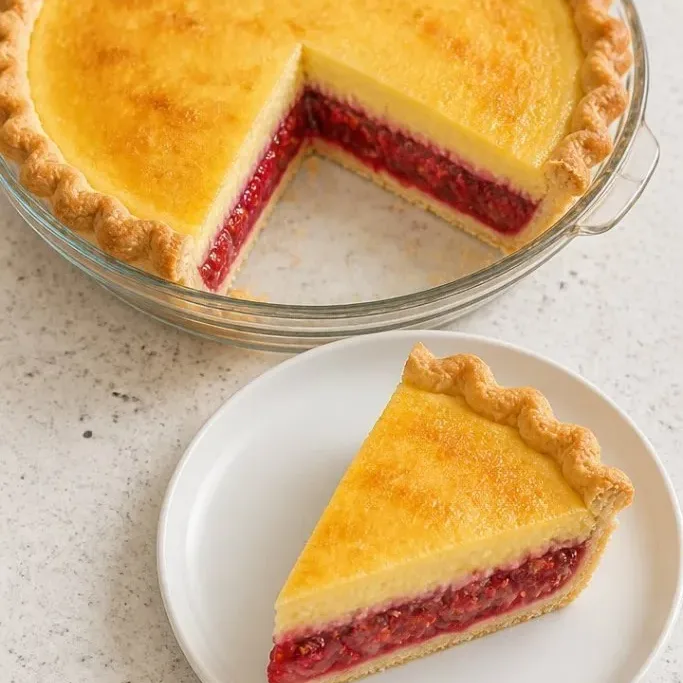 Raspberry Custard Pie