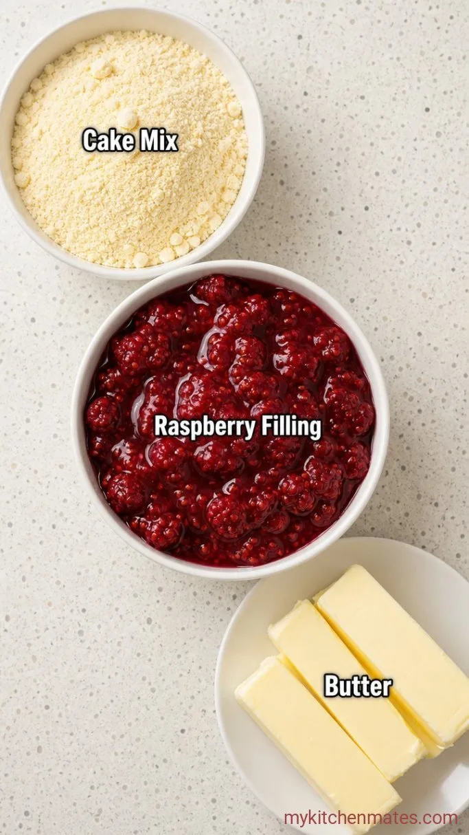 3-Ingredient Raspberry Dump Cake Ingredients