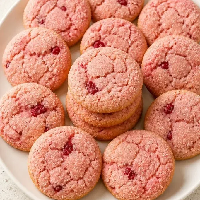 Real Raspberry Sugar Cookies (No Food Dye, So Soft) Raspberry Sugar Cookies
