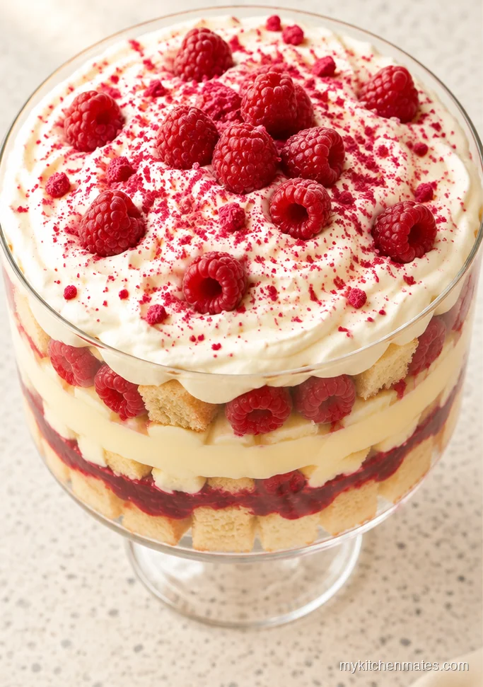Raspberry White Chocolate Trifle