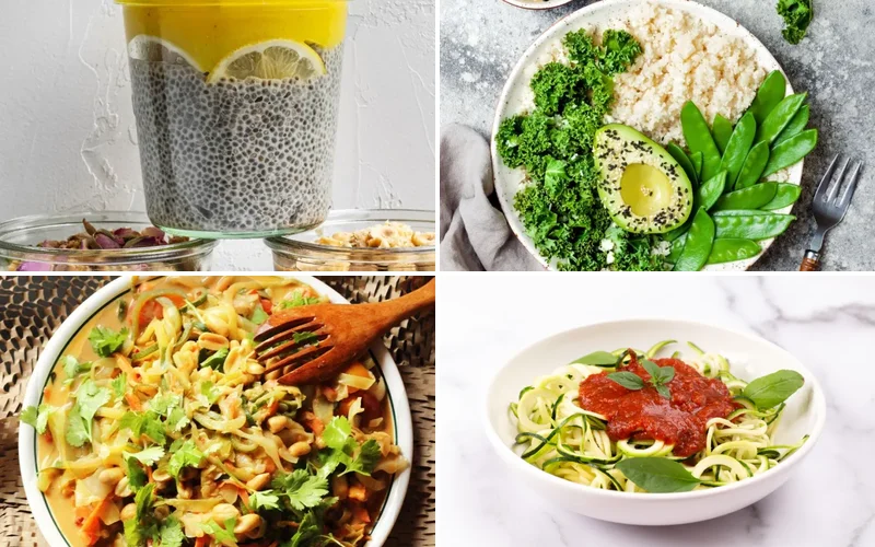 raw-vegan-recipes collage