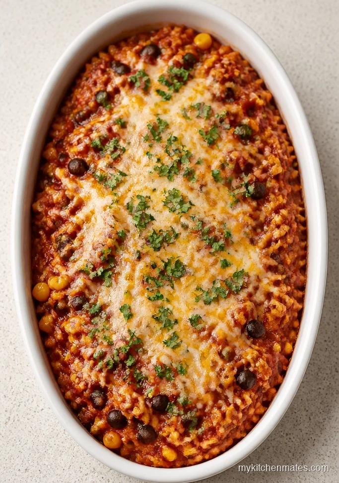 Red Enchilada Turkey Rice Casserole