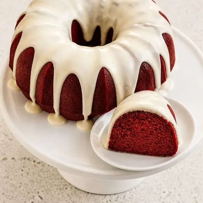 Red Velvet Bundt Cake with Cream Cheese Glaze Red Velvet Bundt Cake
