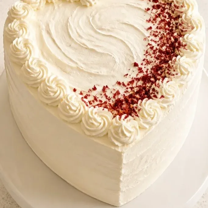 Heart-Shaped Red Velvet Cake (No Special Pan Needed) Red Velvet Heart Cake