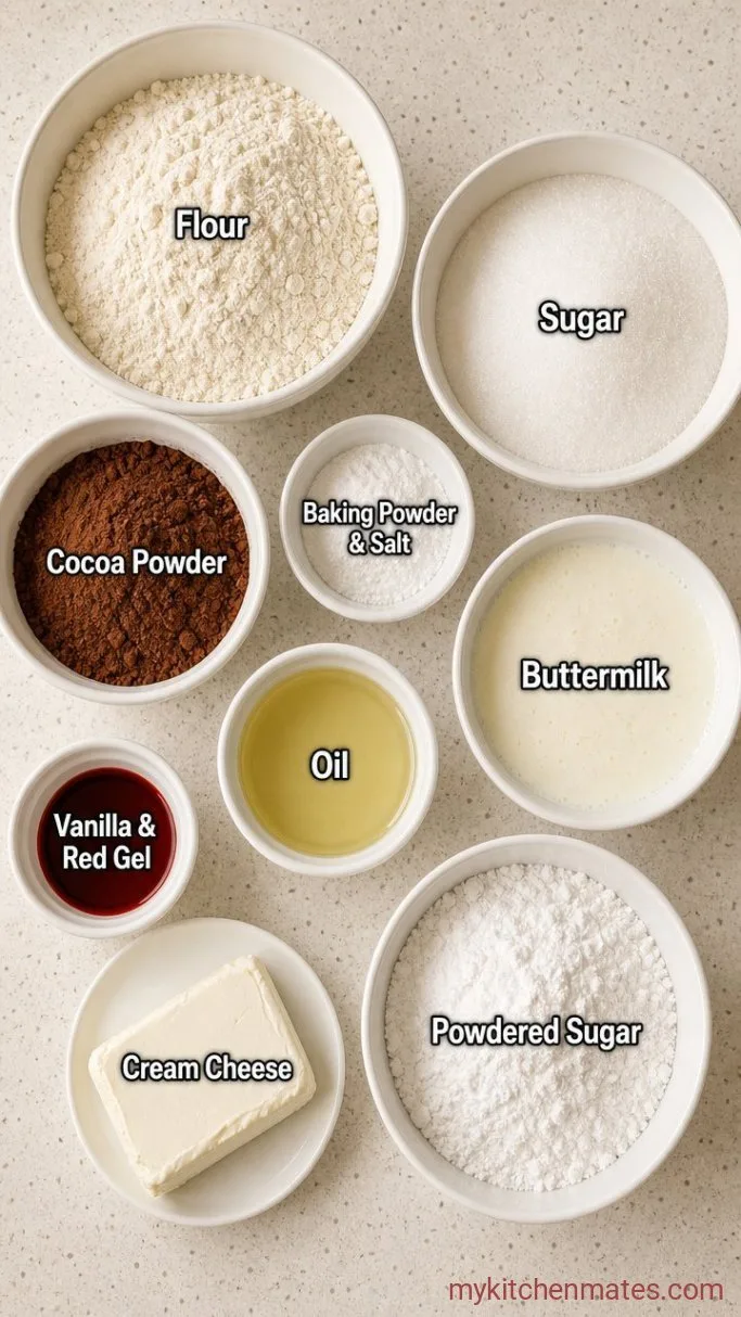 5-Minute Red Velvet Mug Cake Ingredients