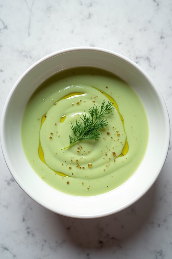refreshing cucumber avocado soup