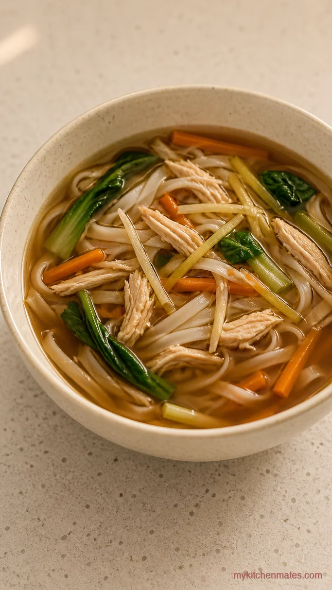 15 Crockpot Chicken Noodle Soup Recipes for Deep, Cozy Flavor Rice Noodle Chicken Soup with Ginger