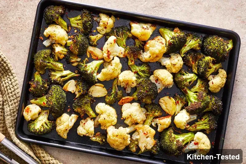 Roasted Broccoli & Cauliflower roasted broccoli cauliflower