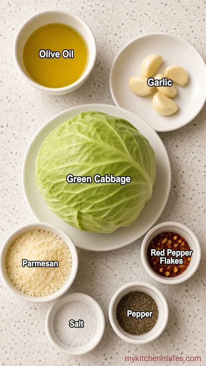 Garlic Parmesan Roasted Cabbage Wedges Ingredients
