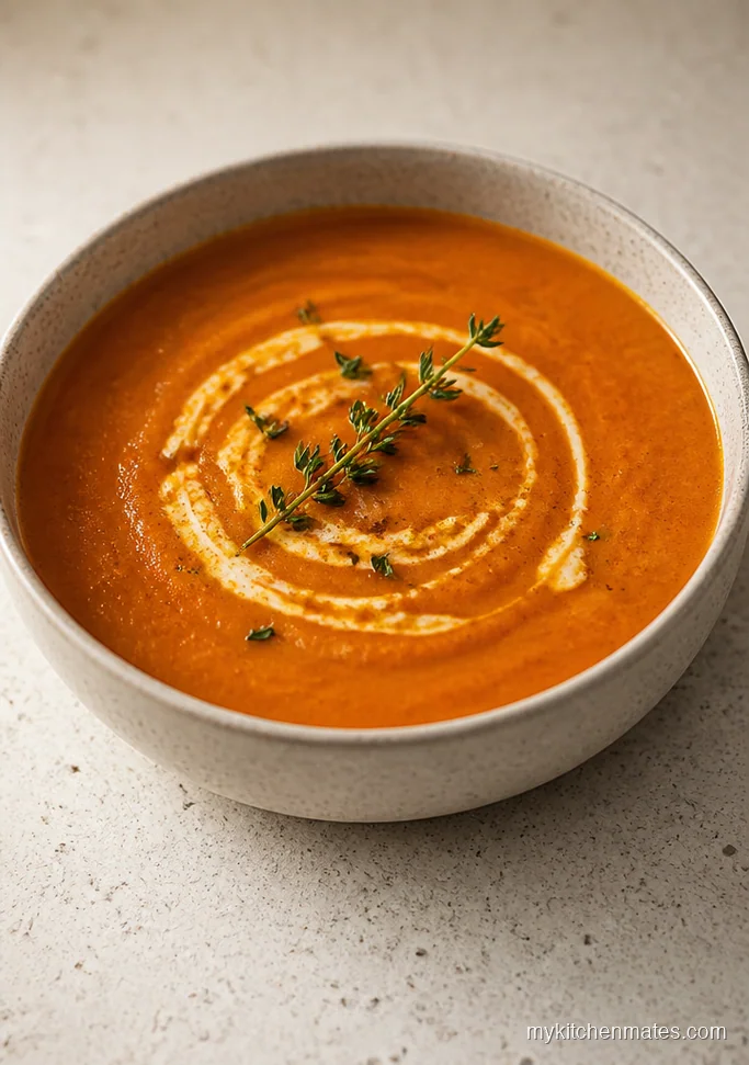 Roasted Carrot Soup with Thyme