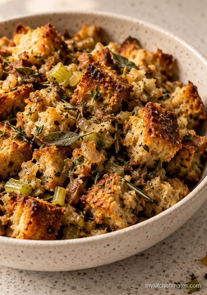 10 Dairy Free Thanksgiving Recipes That Keep the Feast Rich and Creamy Roasted Garlic and Herb Stuffing