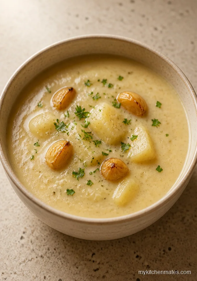 Roasted Garlic Potato Soup