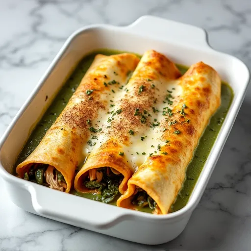 Roasted Poblano and Chicken Enchiladas