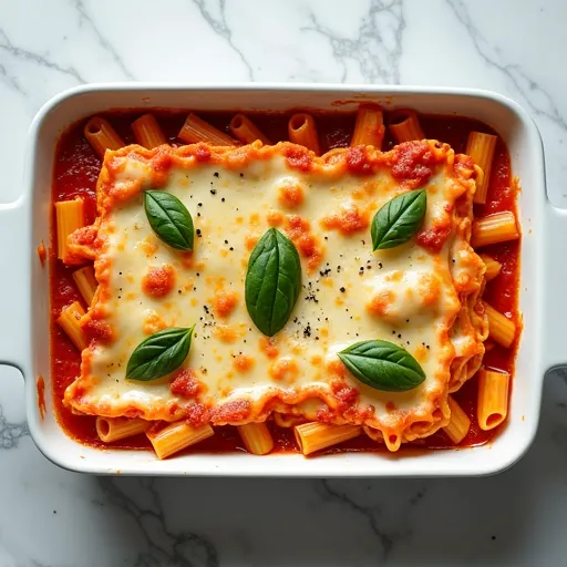 Roasted Red Pepper and Basil Ziti