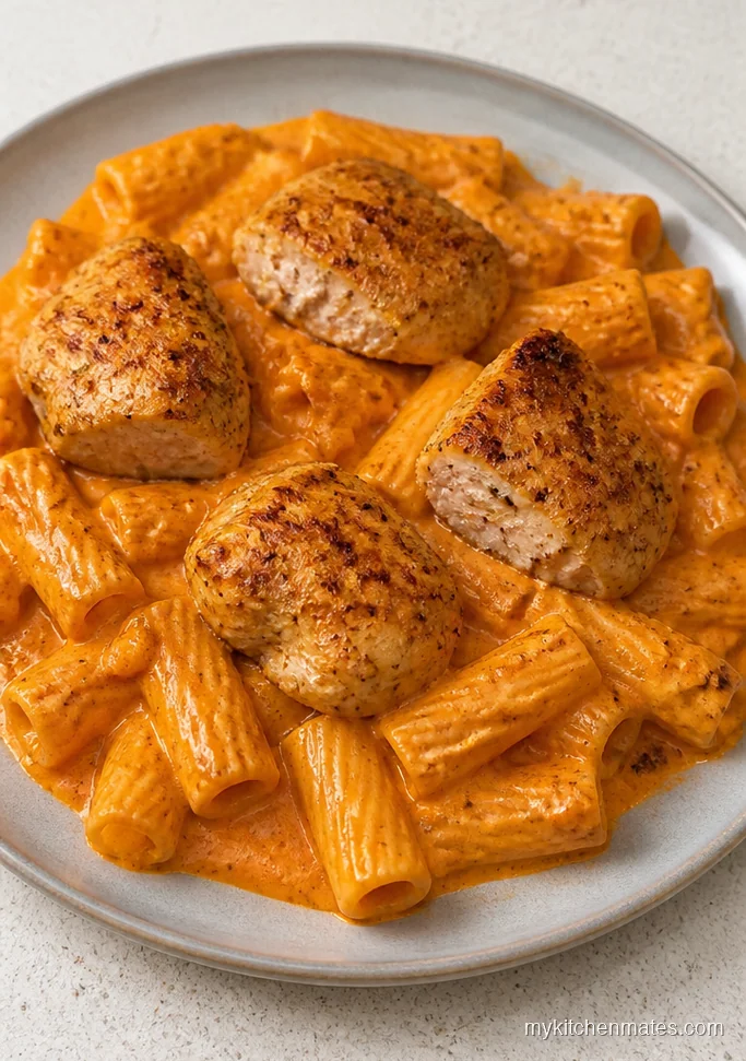 Roasted Red Pepper Chicken Alfredo