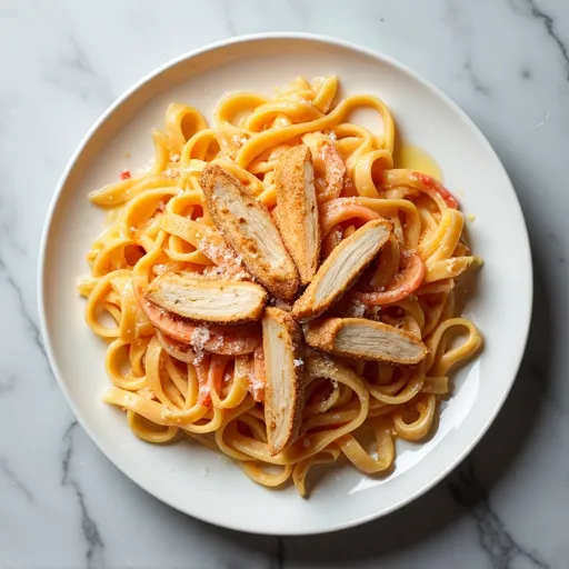 Roasted Red Pepper Chicken Alfredo