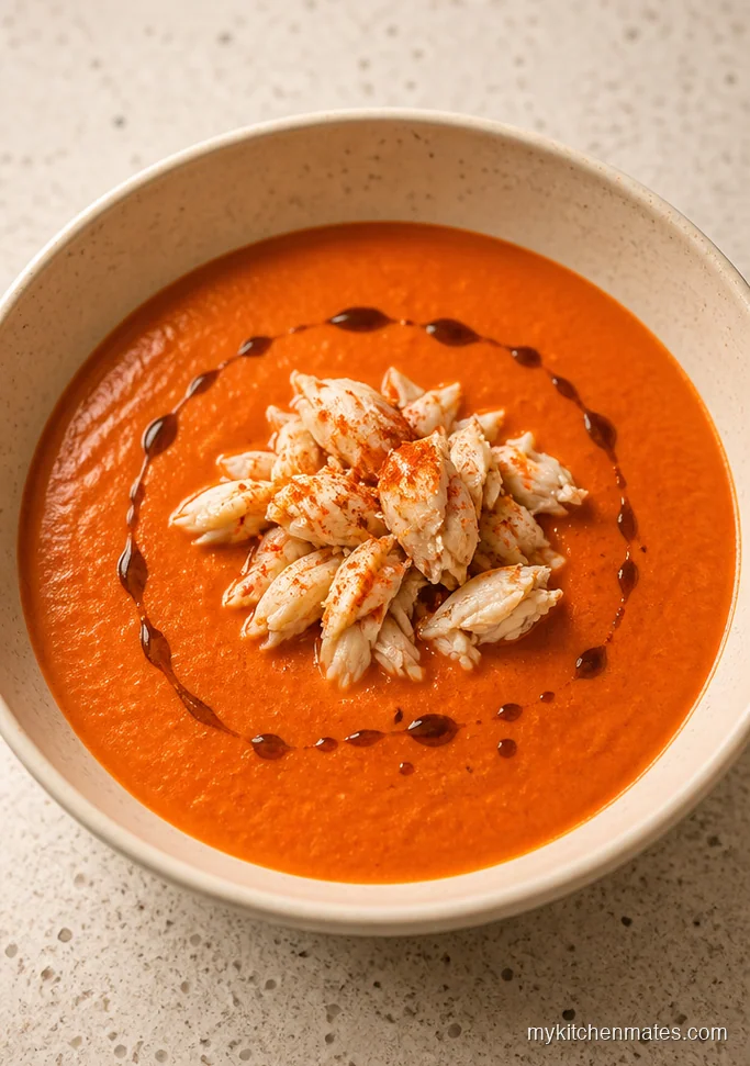 Roasted Red Pepper Crab Soup