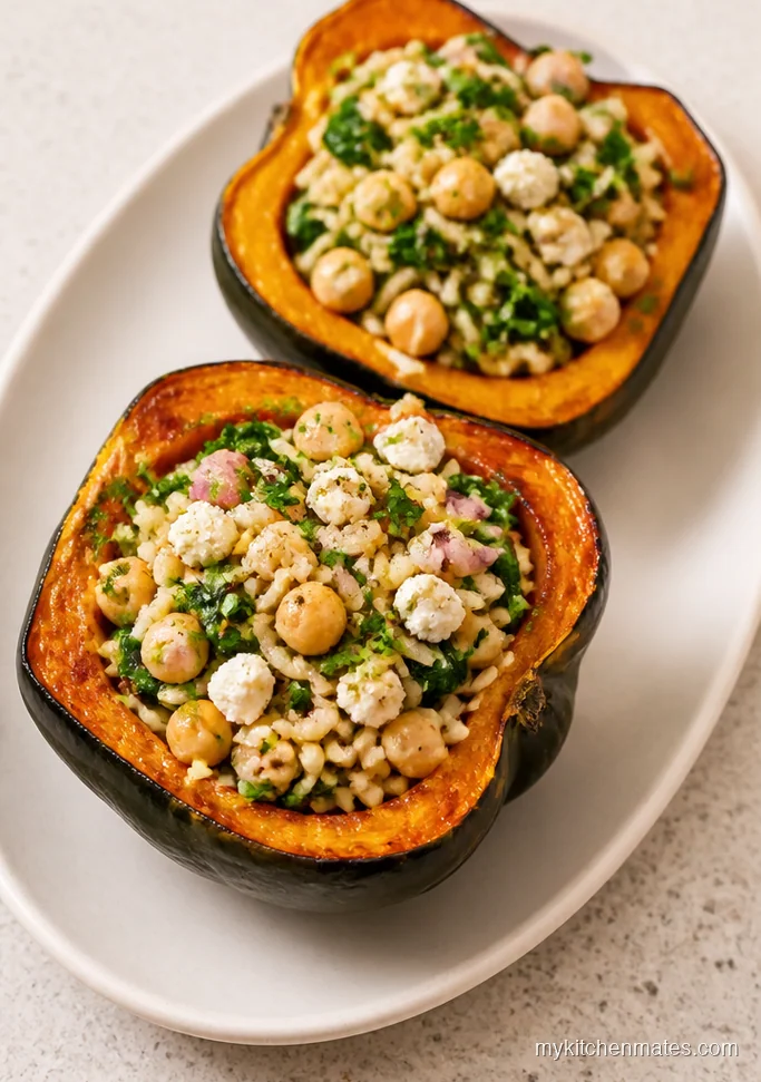Roasted Squash Pasta Salad Boats