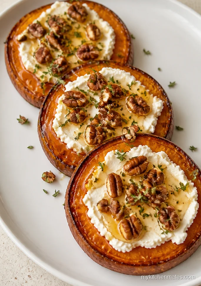 Roasted Sweet Potato Goat Cheese Rounds