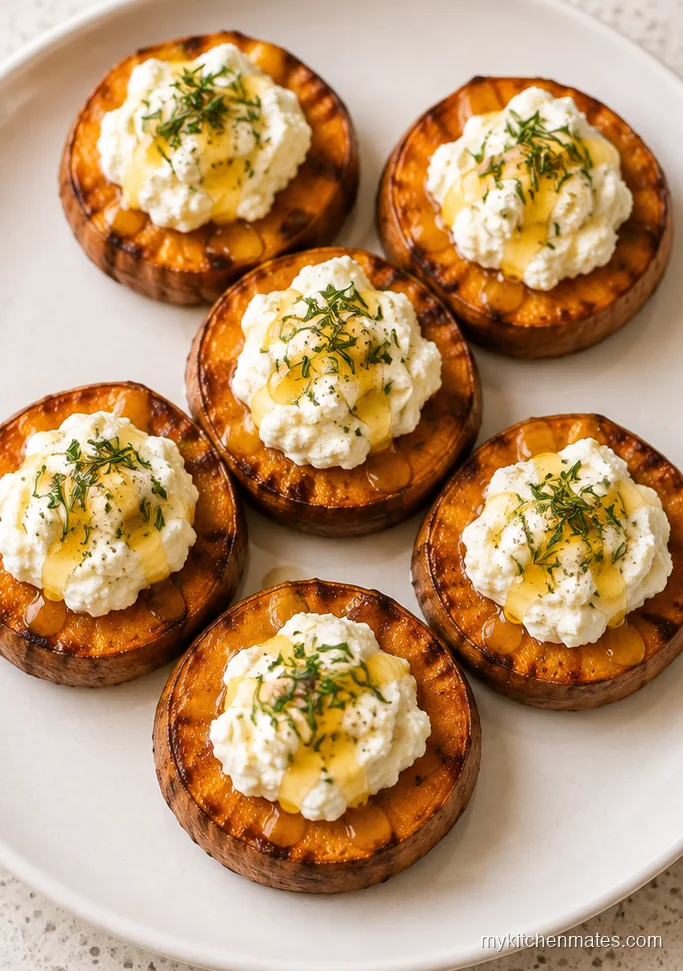 13 Easy Thanksgiving Appetizers Your Guests Will Reach for First Roasted Sweet Potato Rounds With Whipped Feta
