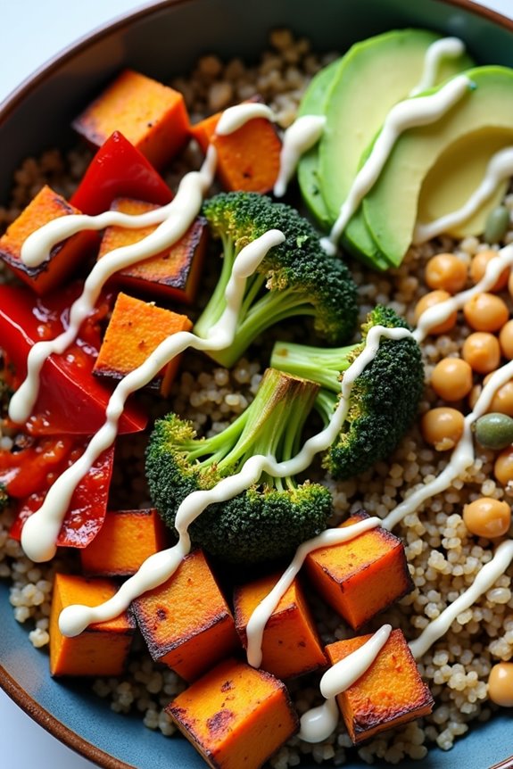 roasted vegetable quinoa bowl