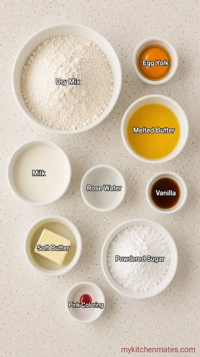 Rose Bento Cake for One Ingredients