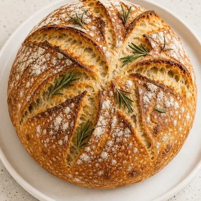 Rosemary Sourdough Bread with a Crackling Crisp Crust Rosemary Sourdough Bread