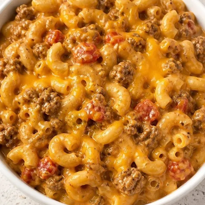 Rotel Pasta with Ground Beef