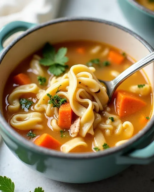 Rotisserie Chicken Egg Noodle Soup