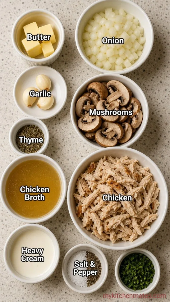 Quick Rotisserie Chicken Mushroom Soup Ingredients