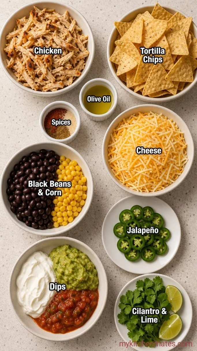 20-Minute Rotisserie Chicken Nachos Ingredients