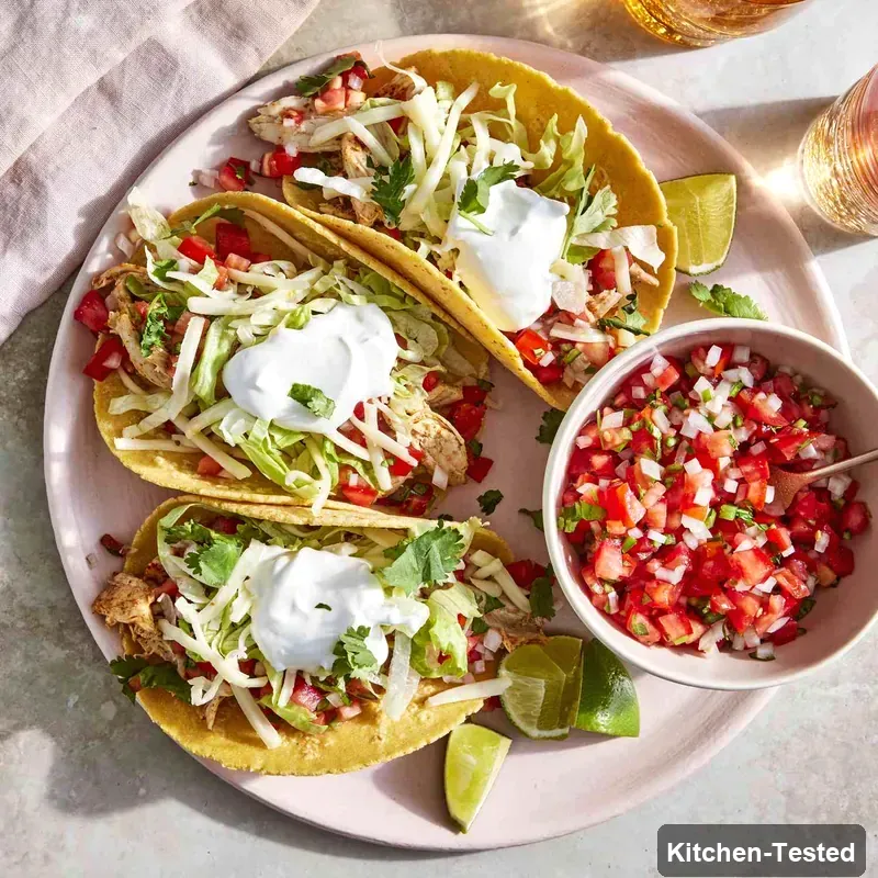 Quick Rotisserie Chicken Tacos rotisserie chicken tacos