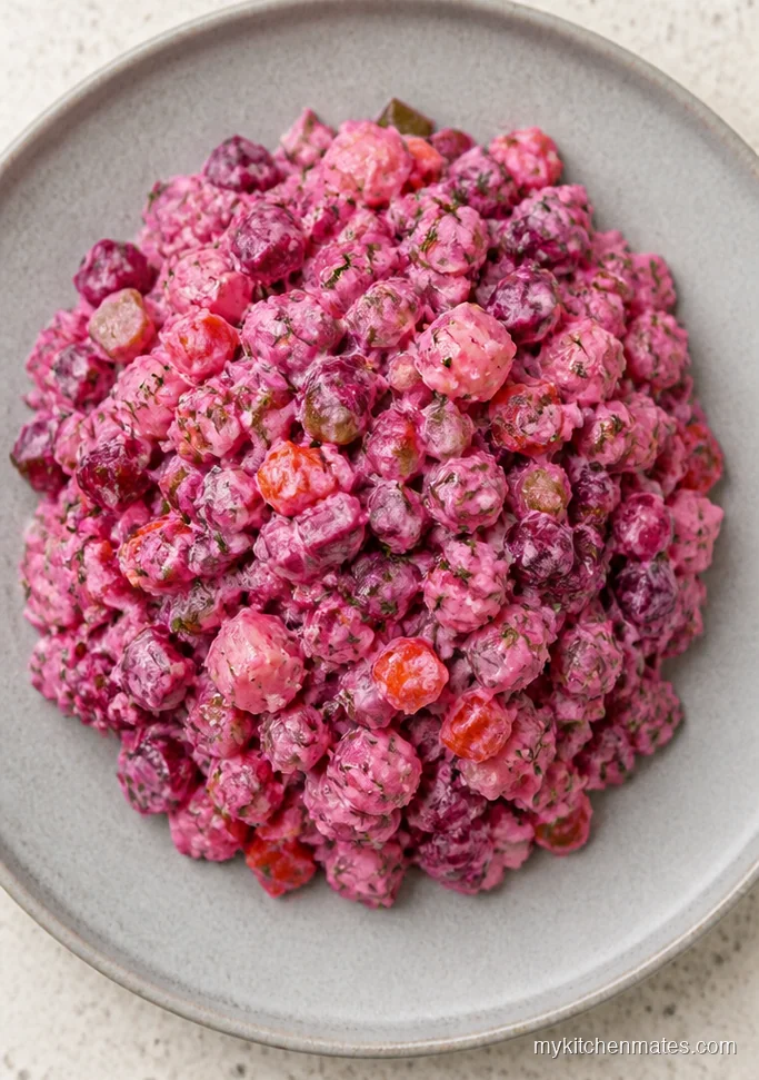 Russian Beet and Potato Salad with Pickles