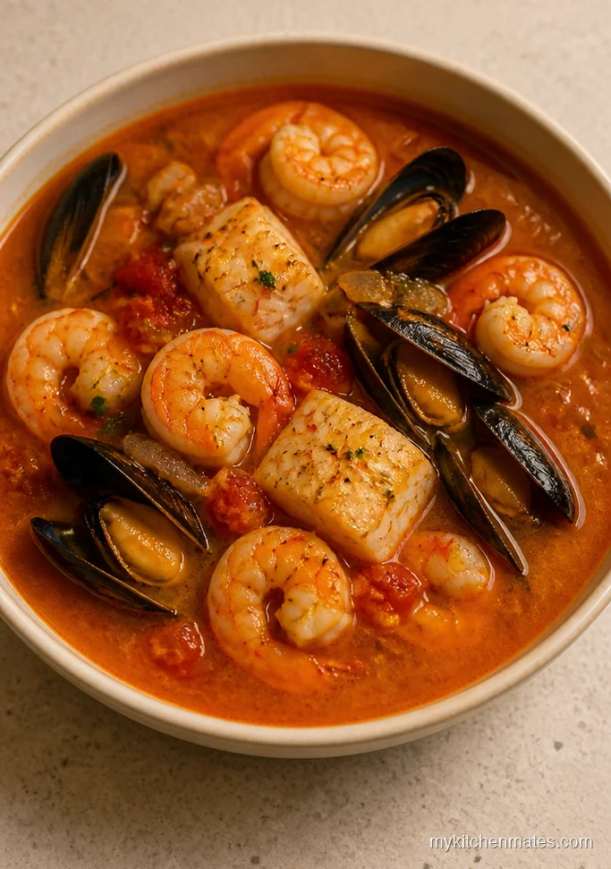 Saffron Tomato Seafood Stew