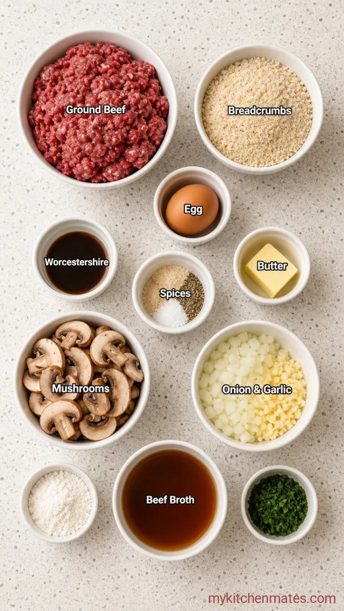 One-Pan Salisbury Steak with Mushroom Gravy Ingredients