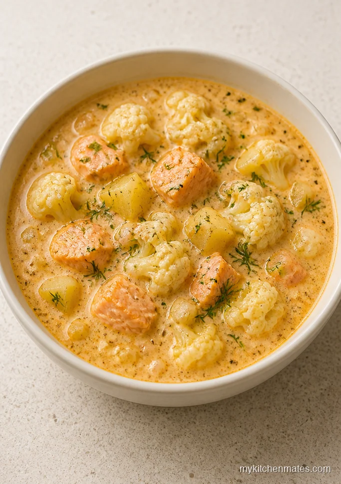12 Heart Healthy Soup Recipes That Keep Your Weeknights Light Salmon and Cauliflower Chowder