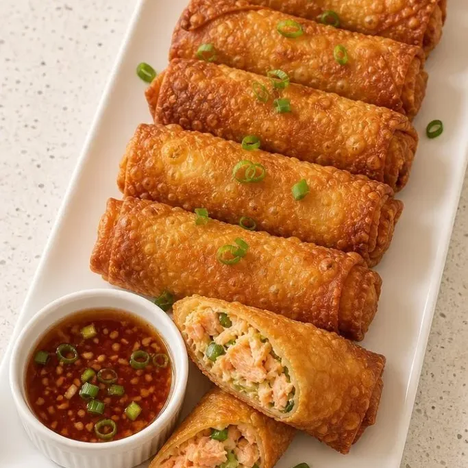 Crispy Salmon Egg Rolls Salmon Egg Rolls