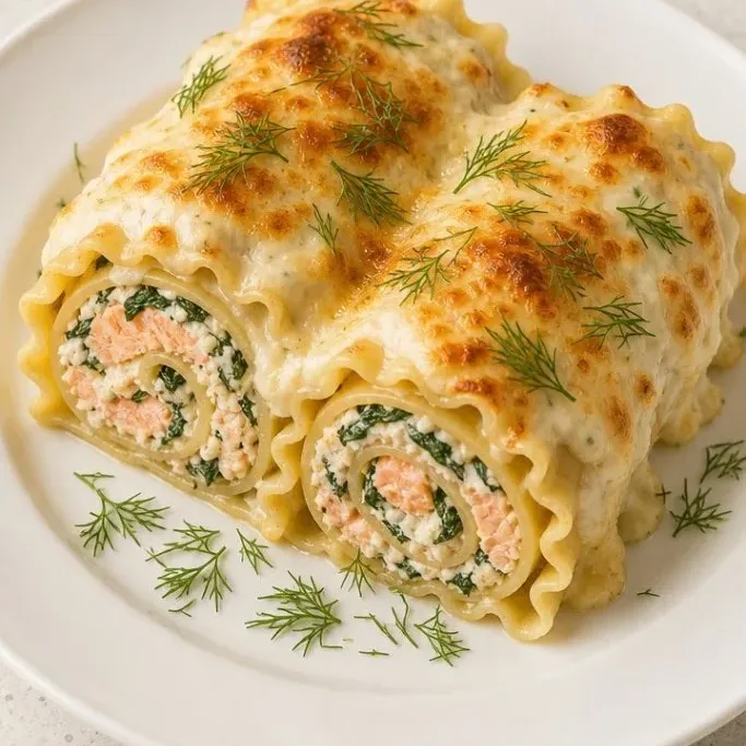 Salmon Lasagna Rolls